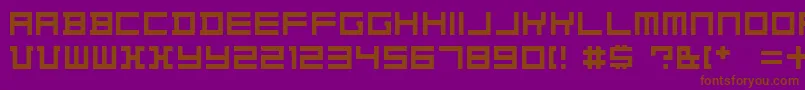 Шрифт Konstructiv   Dker – коричневые шрифты на фиолетовом фоне
