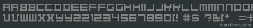 フォントKonstructiv   Dker – 黒い背景に灰色の文字