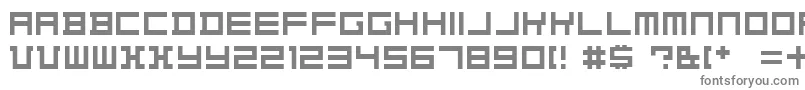 Konstructiv   Dker-fontti – harmaat kirjasimet valkoisella taustalla