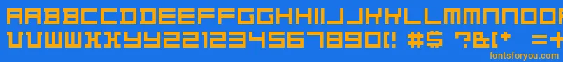 Konstructiv   Dker Font – Orange Fonts on Blue Background