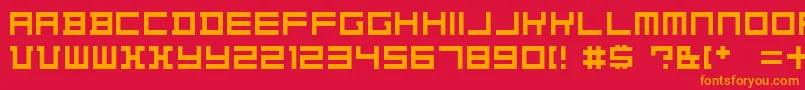 Konstructiv   Dker Font – Orange Fonts on Red Background