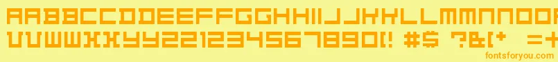 Konstructiv   Dker Font – Orange Fonts on Yellow Background