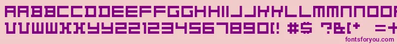 Konstructiv   Dker-Schriftart – Violette Schriften auf rosa Hintergrund