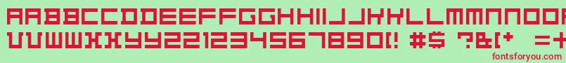 Шрифт Konstructiv   Dker – красные шрифты на зелёном фоне