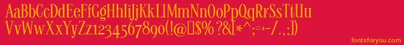 KONTD    Font – Orange Fonts on Red Background