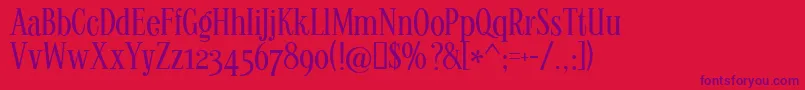 KONTD    Font – Purple Fonts on Red Background