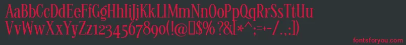 KONTD   -Schriftart – Rote Schriften auf schwarzem Hintergrund