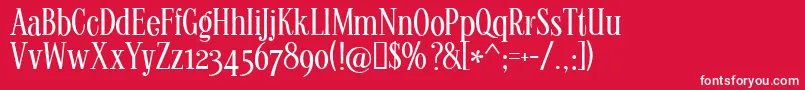 KONTD    Font – White Fonts on Red Background