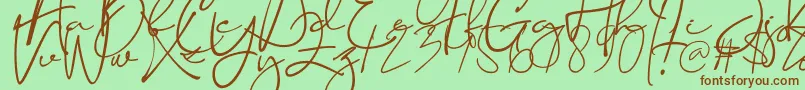 Konya Font – Brown Fonts on Green Background