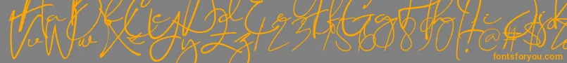 Konya Font – Orange Fonts on Gray Background