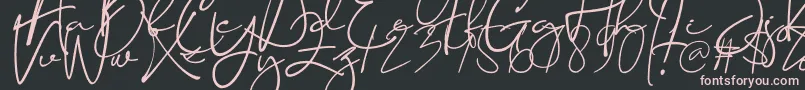 Konya Font – Pink Fonts on Black Background