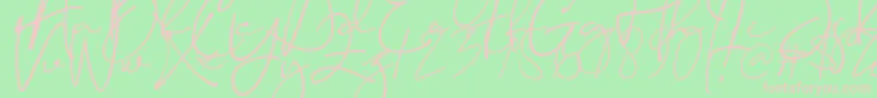 Konya Font – Pink Fonts on Green Background