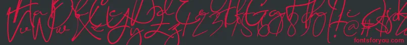 Konya Font – Red Fonts on Black Background