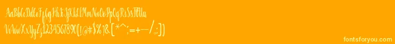 Kookaburra Font – Yellow Fonts on Orange Background