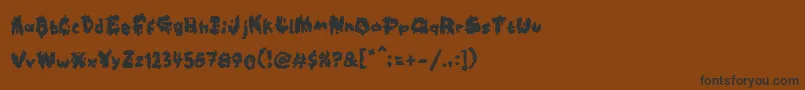 Kookaburra Font – Black Fonts on Brown Background