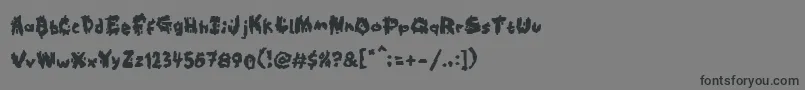 Шрифт Kookaburra – чёрные шрифты на сером фоне