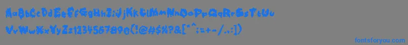 Kookaburra Font – Blue Fonts on Gray Background