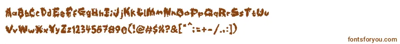 Kookaburra-fontti – ruskeat fontit valkoisella taustalla