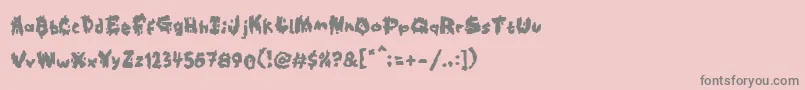 Kookaburra Font – Gray Fonts on Pink Background