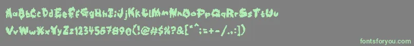 Kookaburra Font – Green Fonts on Gray Background