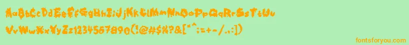 Kookaburra Font – Orange Fonts on Green Background