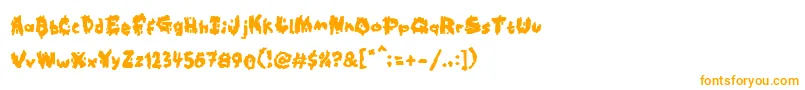 Kookaburra-fontti – oranssit fontit valkoisella taustalla