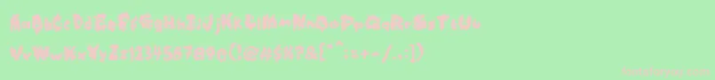 Kookaburra-fontti – vaaleanpunaiset fontit vihreällä taustalla