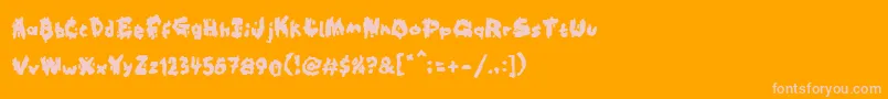 Kookaburra Font – Pink Fonts on Orange Background