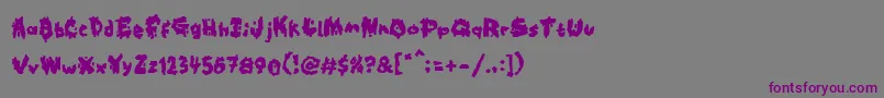 Kookaburra-fontti – violetit fontit harmaalla taustalla