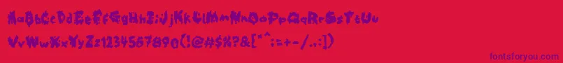 Kookaburra Font – Purple Fonts on Red Background