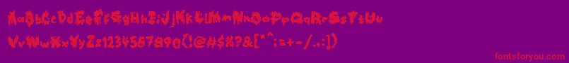 Kookaburra Font – Red Fonts on Purple Background