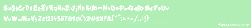 Kookaburra Font – White Fonts on Green Background