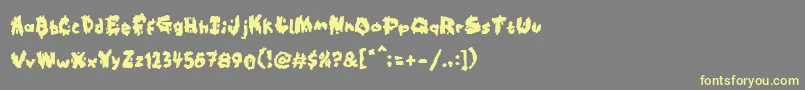 Kookaburra Font – Yellow Fonts on Gray Background