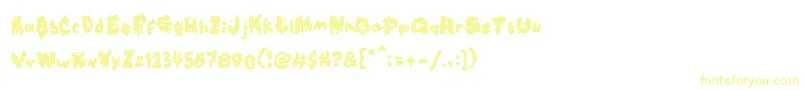 Kookaburra Font – Yellow Fonts on White Background