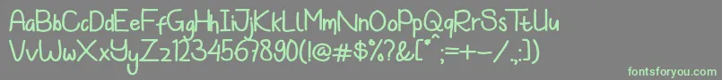 Koowalsky Font – Green Fonts on Gray Background