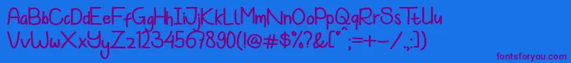 Koowalsky Font – Purple Fonts on Blue Background