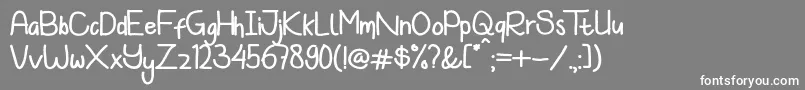 Koowalsky Font – White Fonts on Gray Background