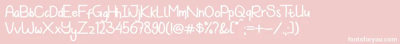 Koowalsky-Schriftart – Weiße Schriften auf rosa Hintergrund