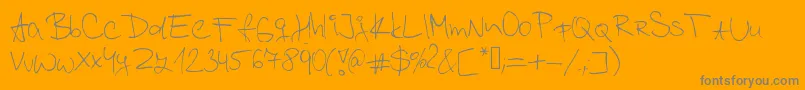 Kordulova-Schriftart – Graue Schriften auf orangefarbenem Hintergrund