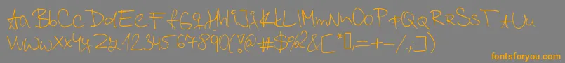 Kordulova Font – Orange Fonts on Gray Background