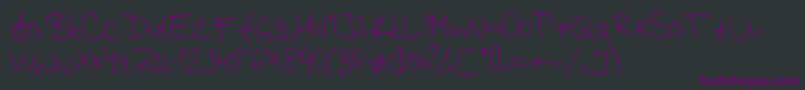 フォントKordulova – 黒い背景に紫のフォント