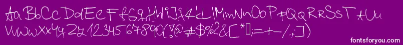 Kordulova Font – White Fonts on Purple Background