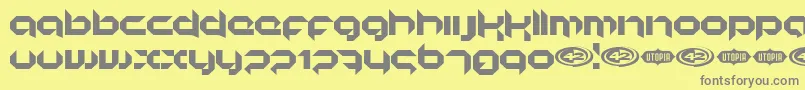 KORUNISH Font – Gray Fonts on Yellow Background