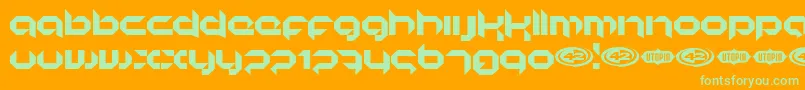 KORUNISH Font – Green Fonts on Orange Background