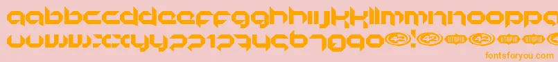 KORUNISH Font – Orange Fonts on Pink Background