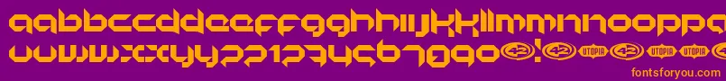 KORUNISH Font – Orange Fonts on Purple Background