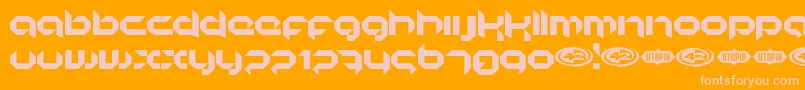 KORUNISH Font – Pink Fonts on Orange Background