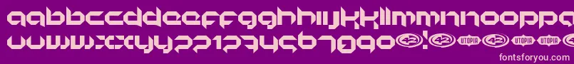 KORUNISH Font – Pink Fonts on Purple Background