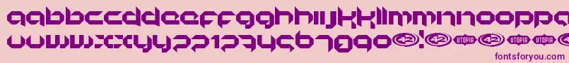 KORUNISH Font – Purple Fonts on Pink Background