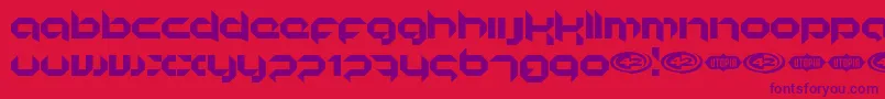 fuente KORUNISH – Fuentes Moradas Sobre Fondo Rojo